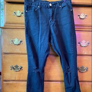 Black Boohoo Distressed Jeans